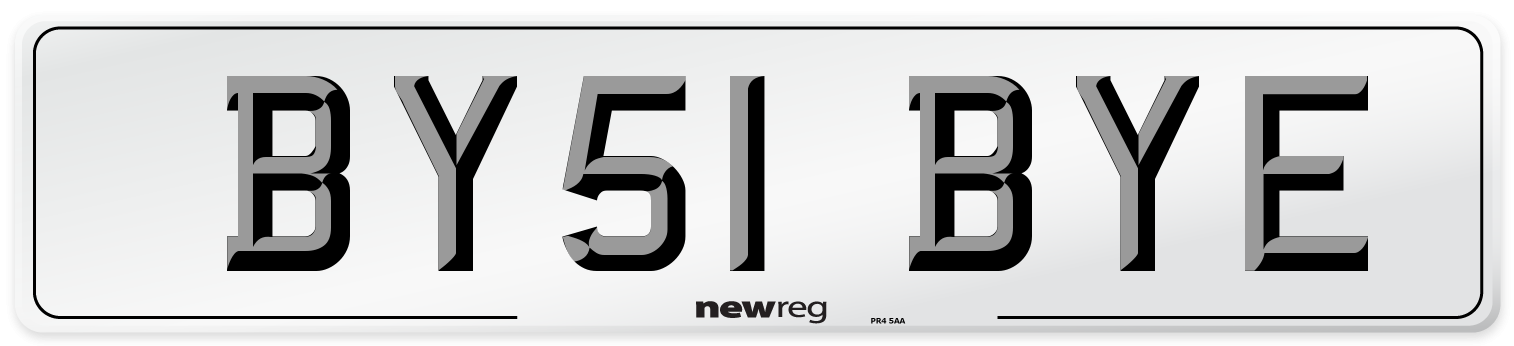 BY51 BYE Number Plate from New Reg
